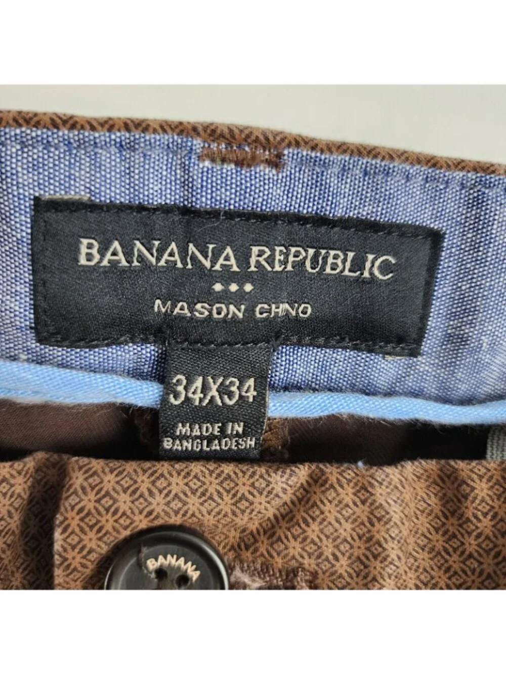 Banana Republic Pants Mens 34x33 Brown Mason Chino Pants